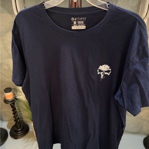 Attifit Navy Blue Graphic T-Shirt